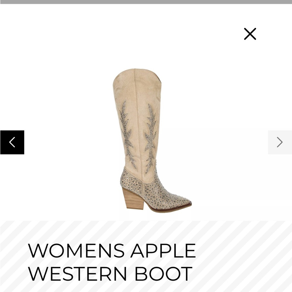 Apple Cream Heeled Boots